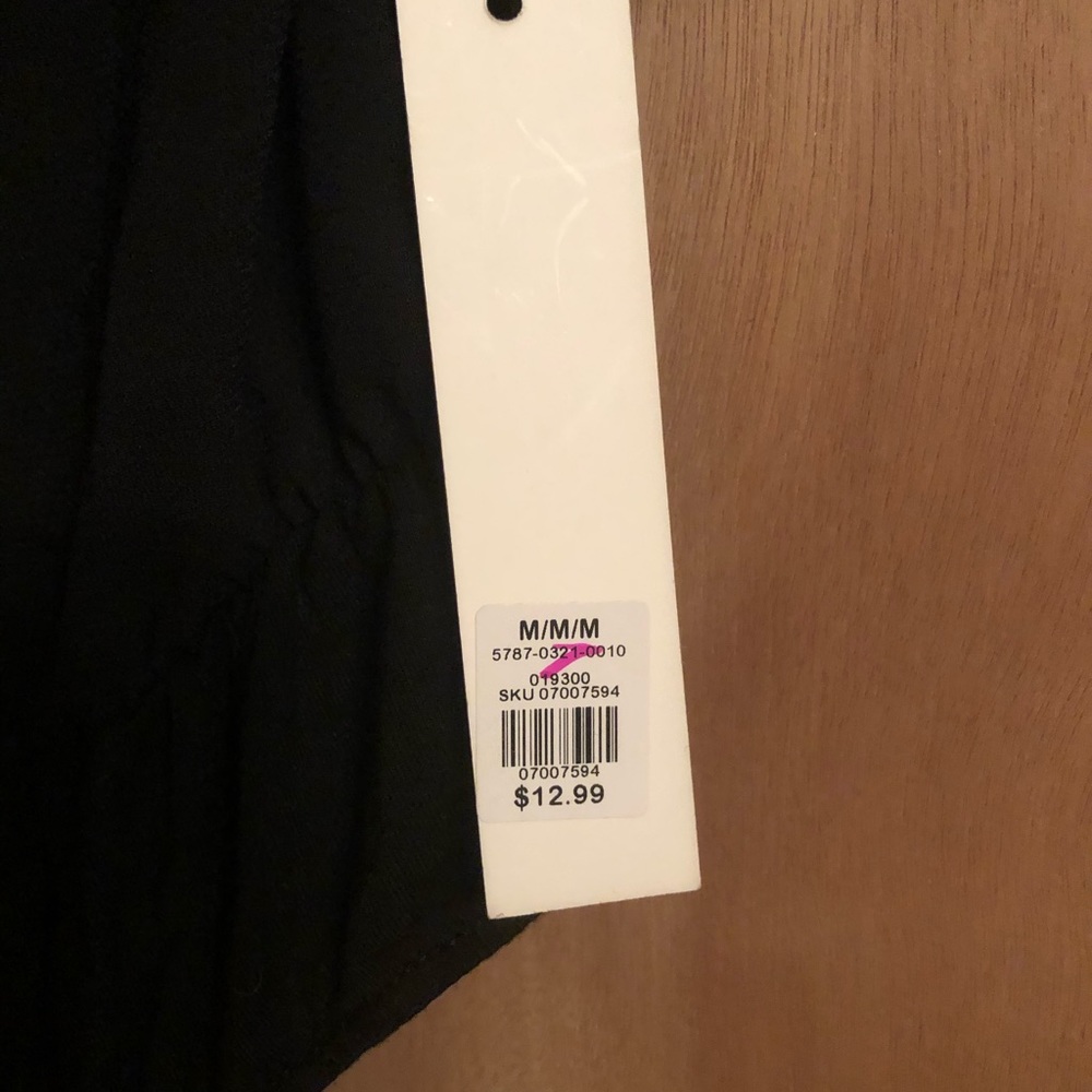 New Black Bodysuit Button Crotch